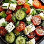 Tomato Cucumber Mozzarella Salad