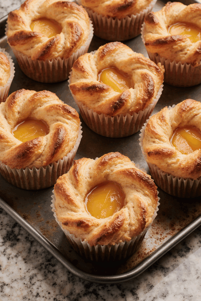 Peach Pie Cruffins