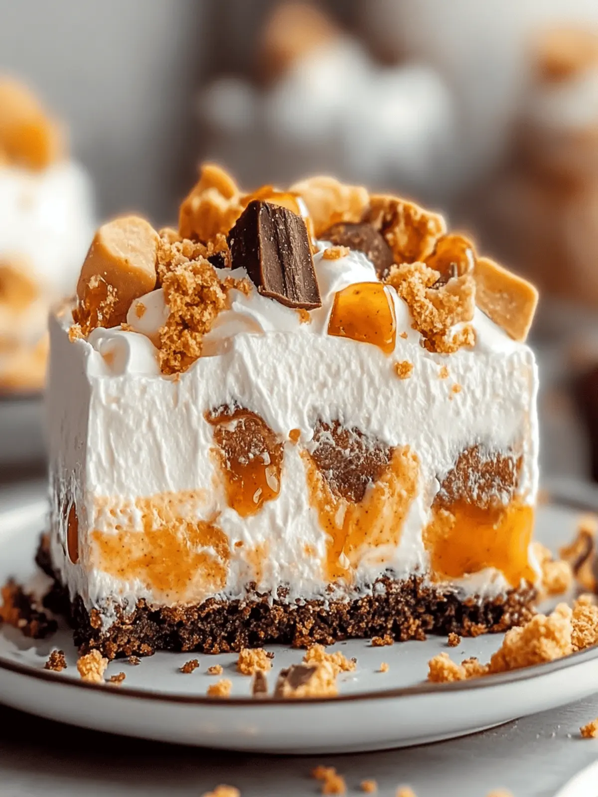 Butterfinger Poke Cake