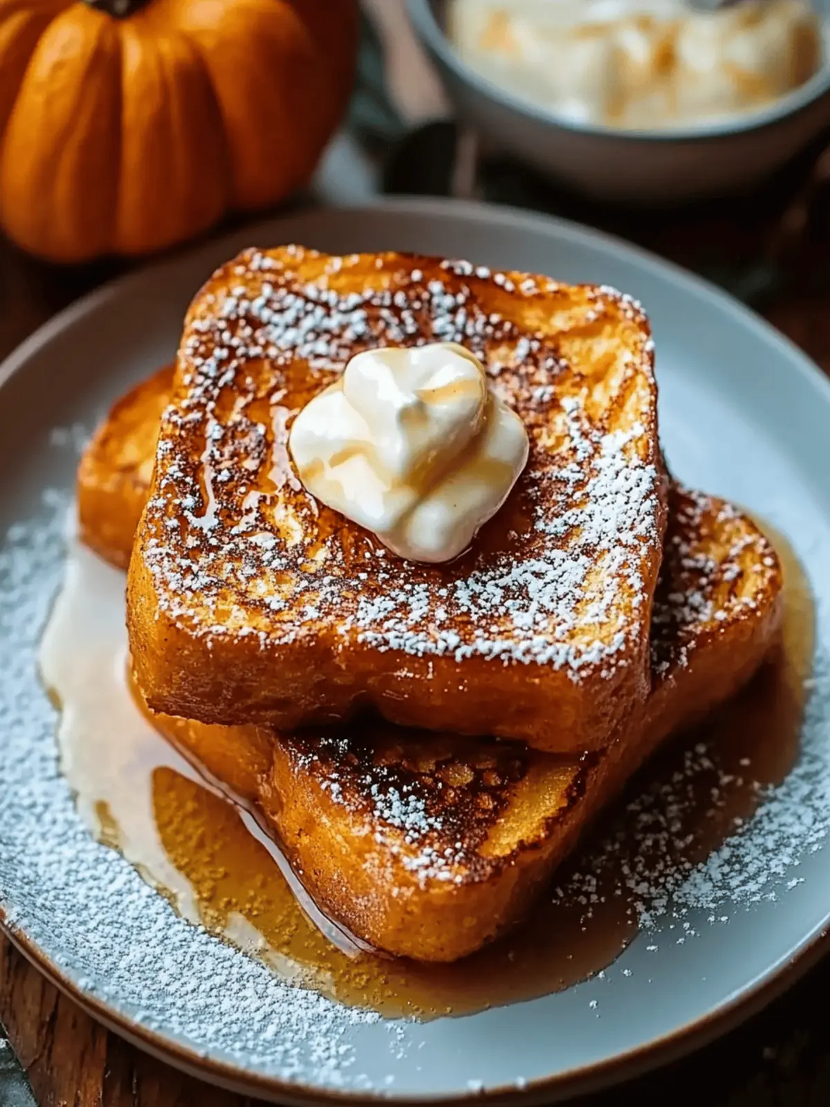 Pumpkin French Toast Breakfast