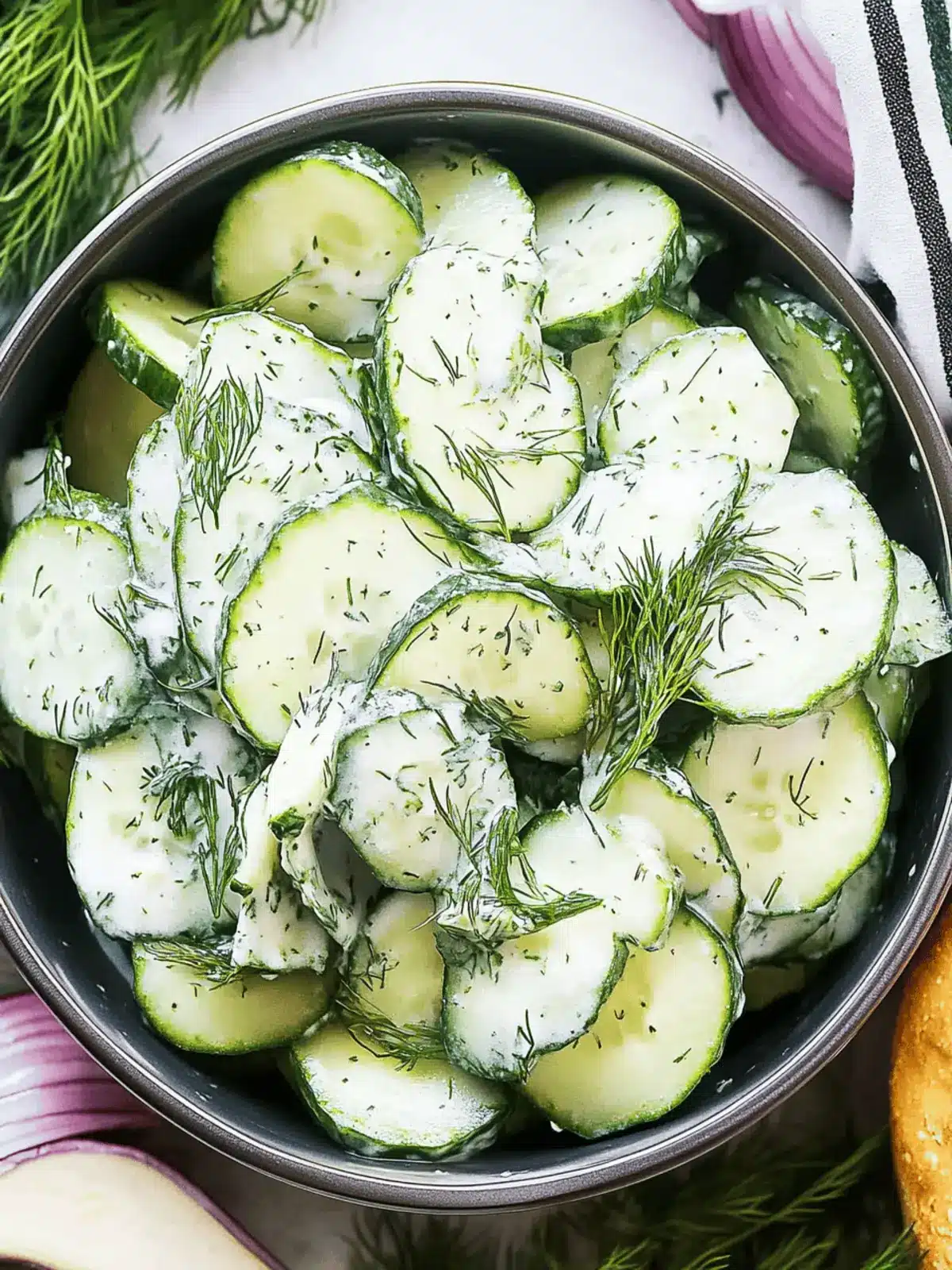 Crisp Cucumber Dill Salad with Creamy Yogurt Bliss