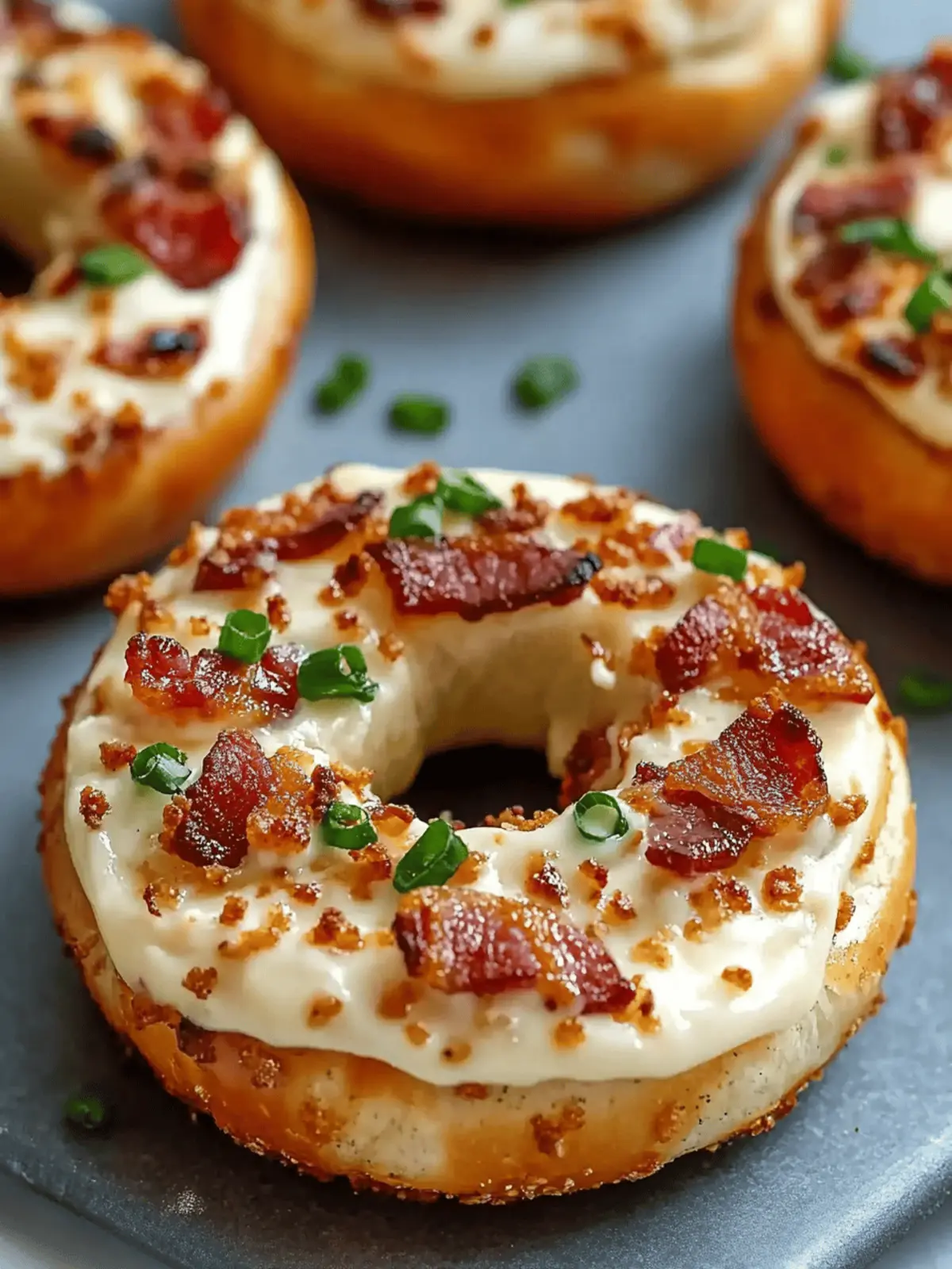 Bacon Cream Cheese Bagels