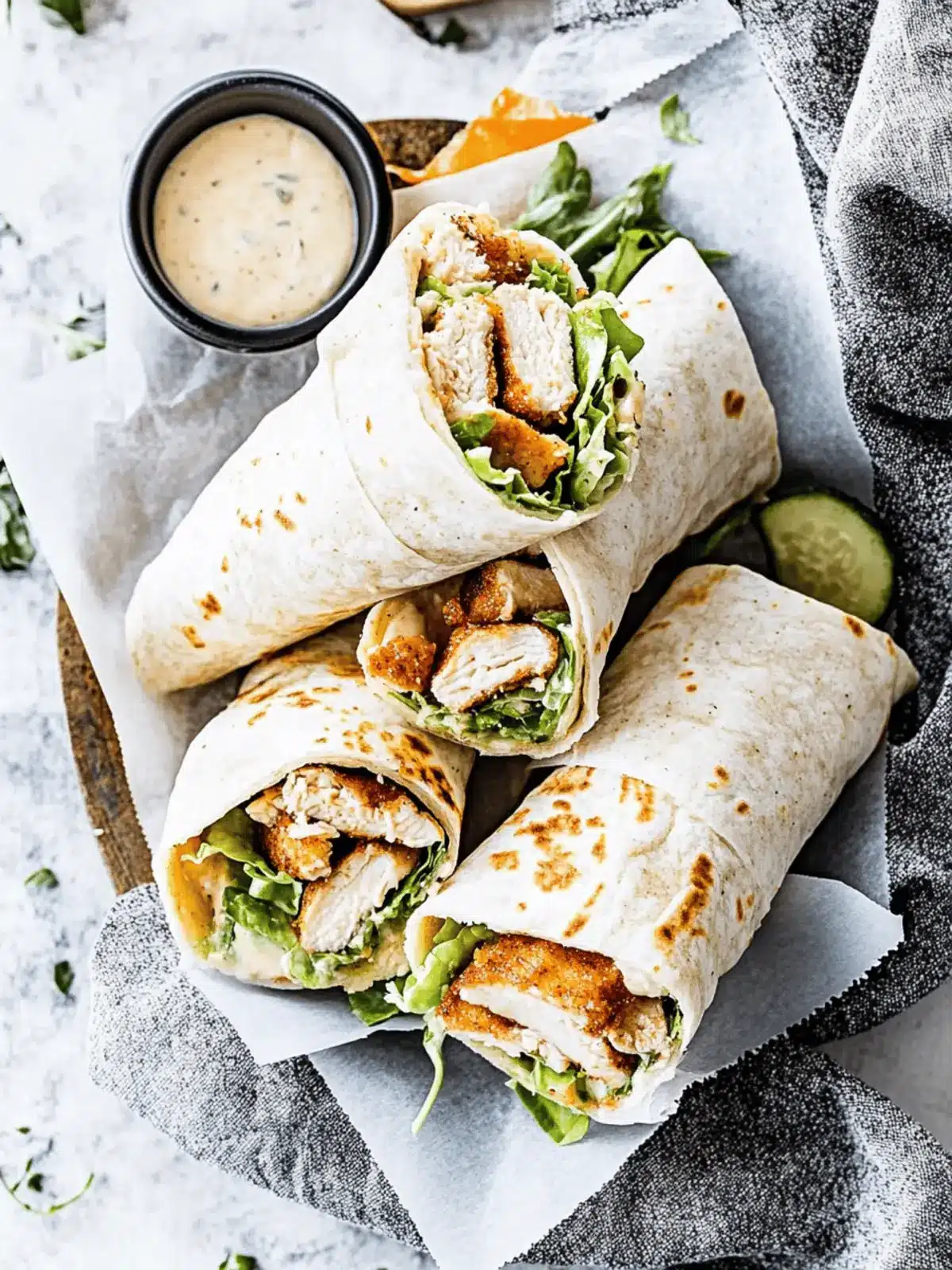 Delicious Chicken Caesar Wraps for Quick Lunch Bliss