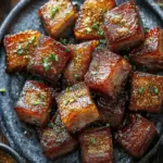 Maple Mustard Pork Belly Bites