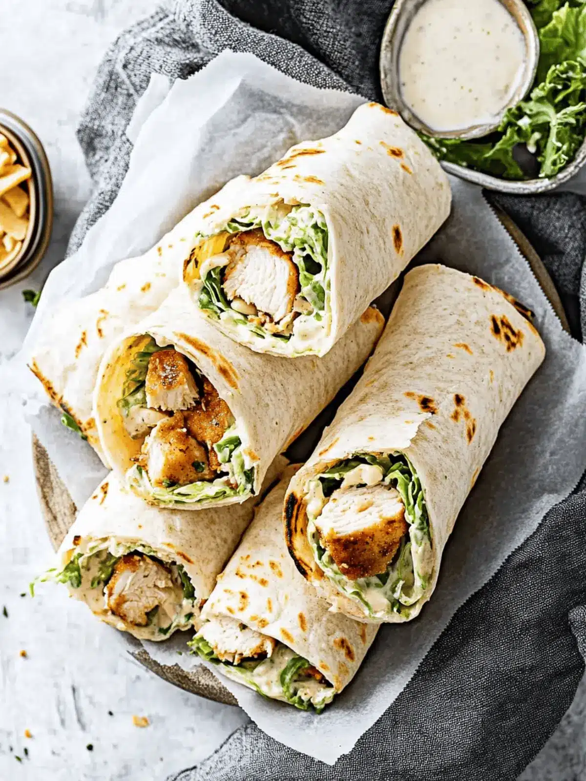 Delicious Chicken Caesar Wraps for Quick Lunch Bliss