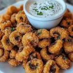 Crispy Fried Mushrooms with Cool Ranch Dip