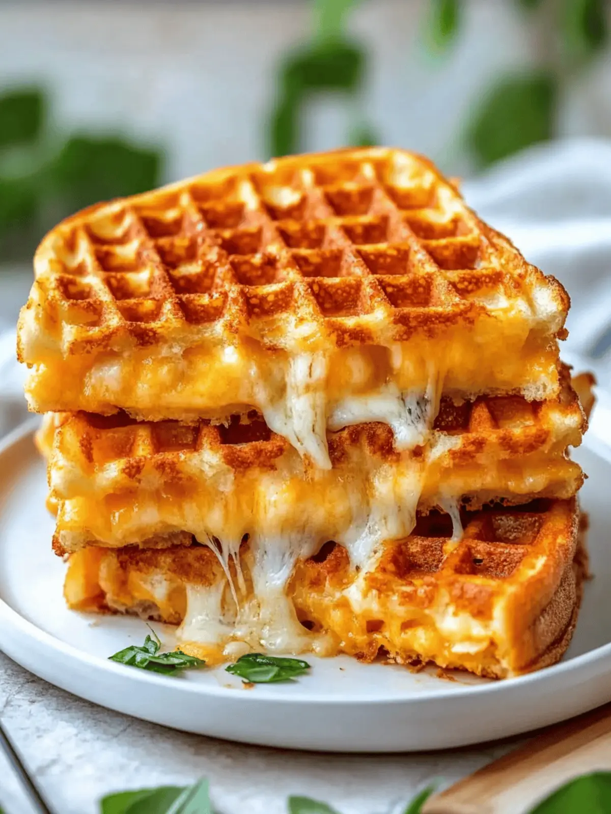 Low Carb Grilled Cheese Chaffle That's Irresistibly Cheesy