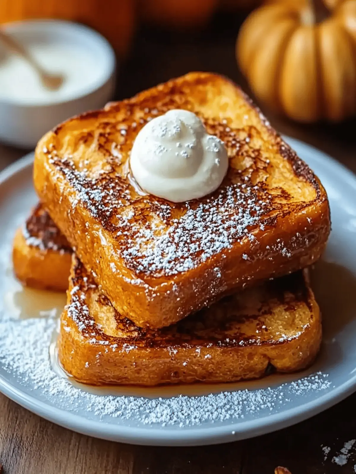 Pumpkin French Toast Breakfast