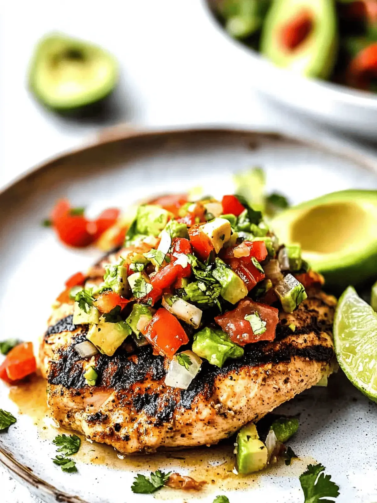 Fiesta Lime Chicken Recipe with Avocado