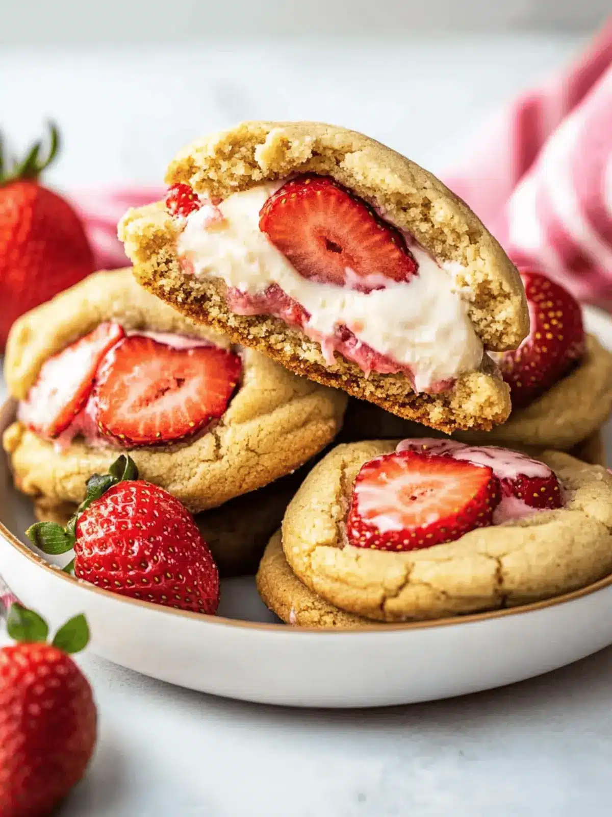 Strawberry Cheesecake Cookies