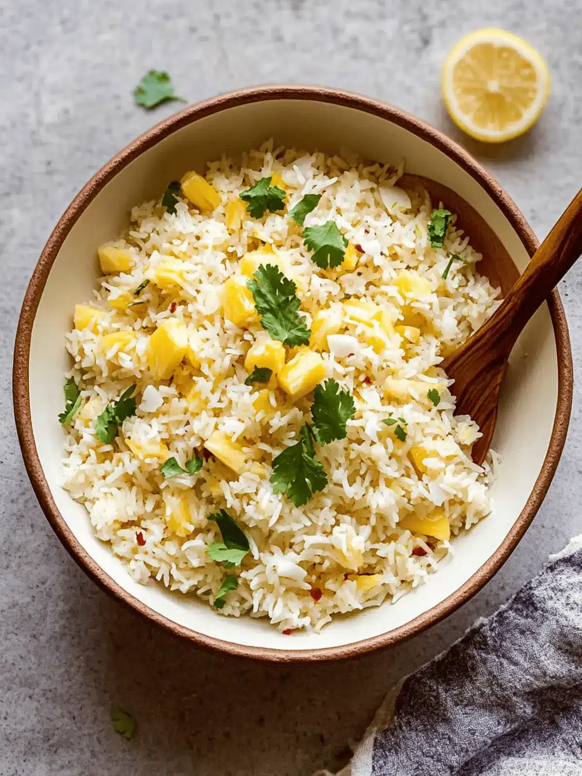 Delicious Tropical Coconut Pineapple Rice for Easy Entertaining Tropical Coconut Pineapple Rice