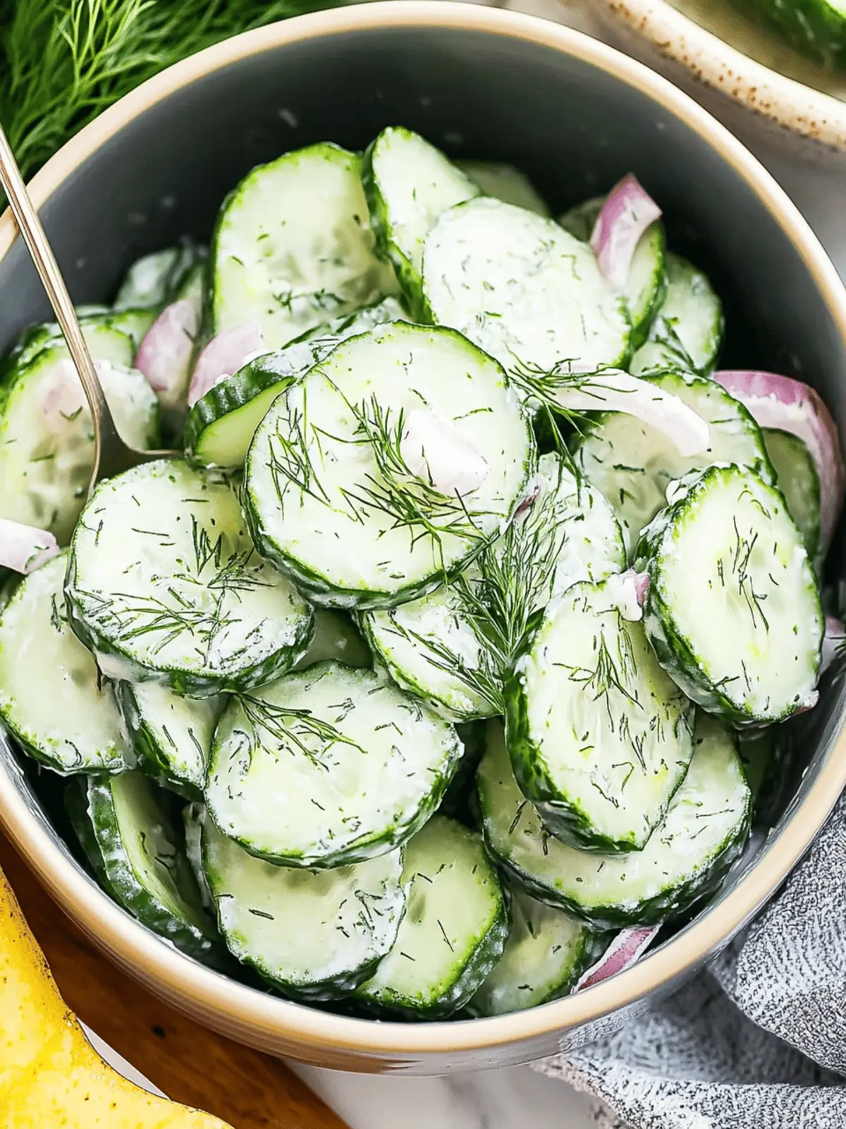 Crisp Cucumber Dill Salad with Creamy Yogurt Bliss
