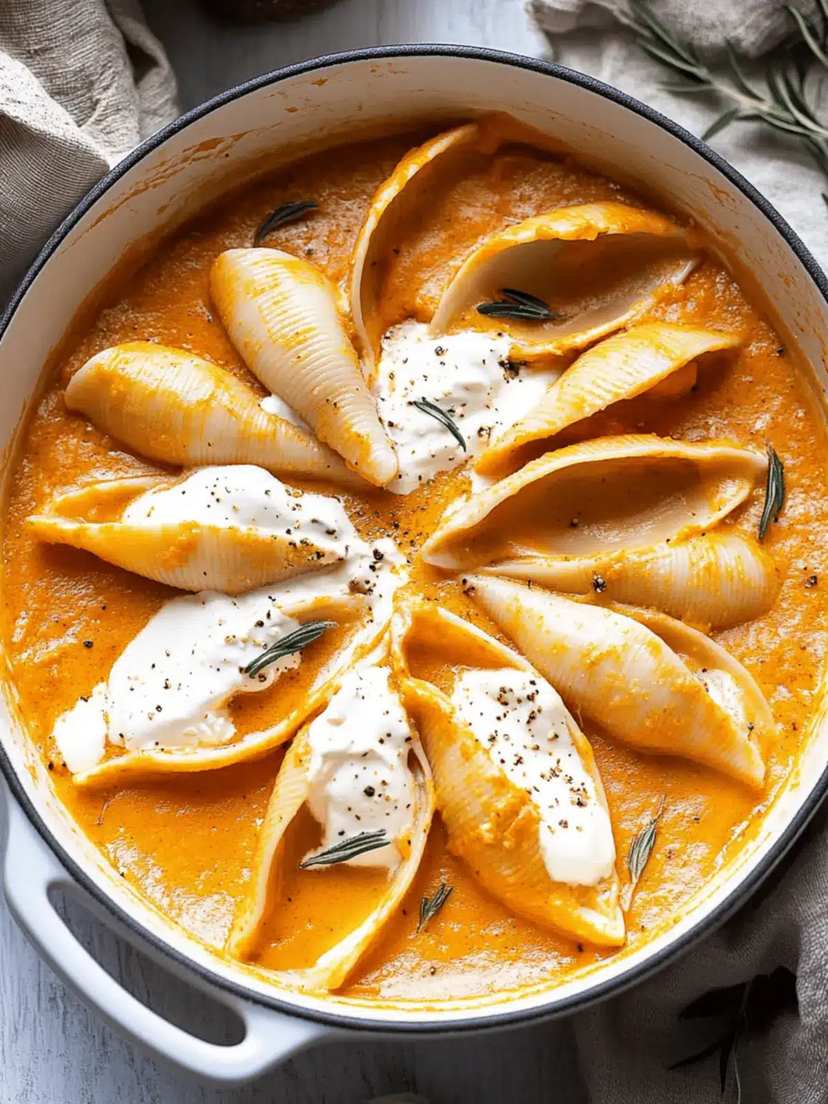 Stuffed Shells With Pumpkin Cream Sauce