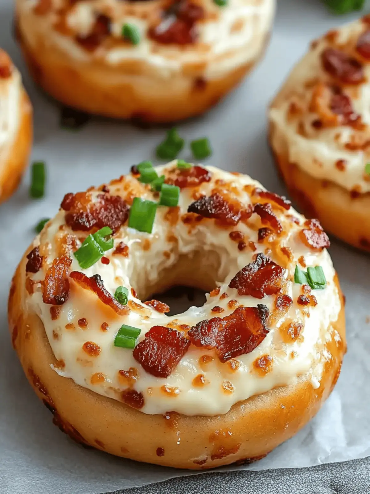 Bacon Cream Cheese Bagels