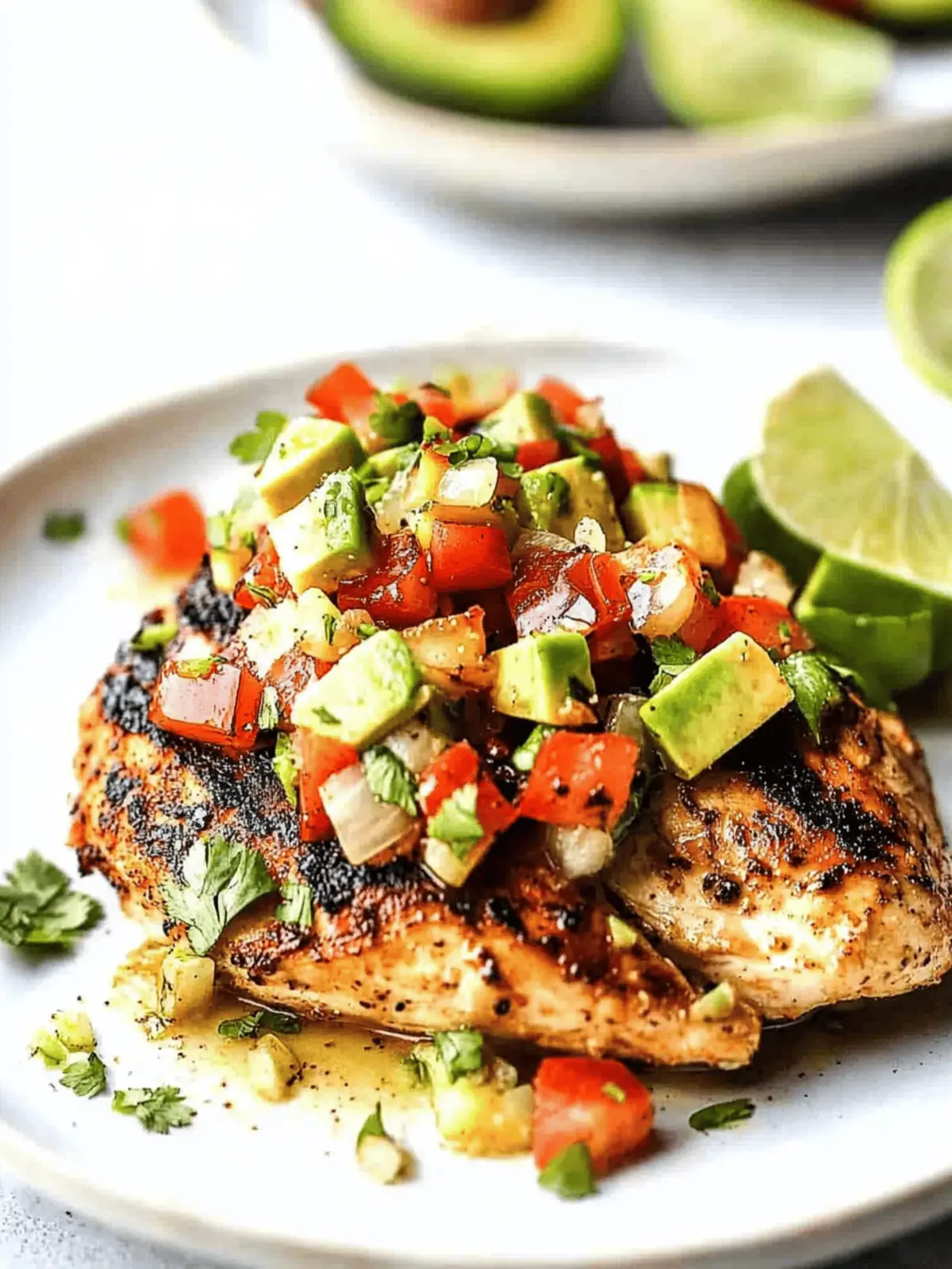 Fiesta Lime Chicken Recipe with Avocado