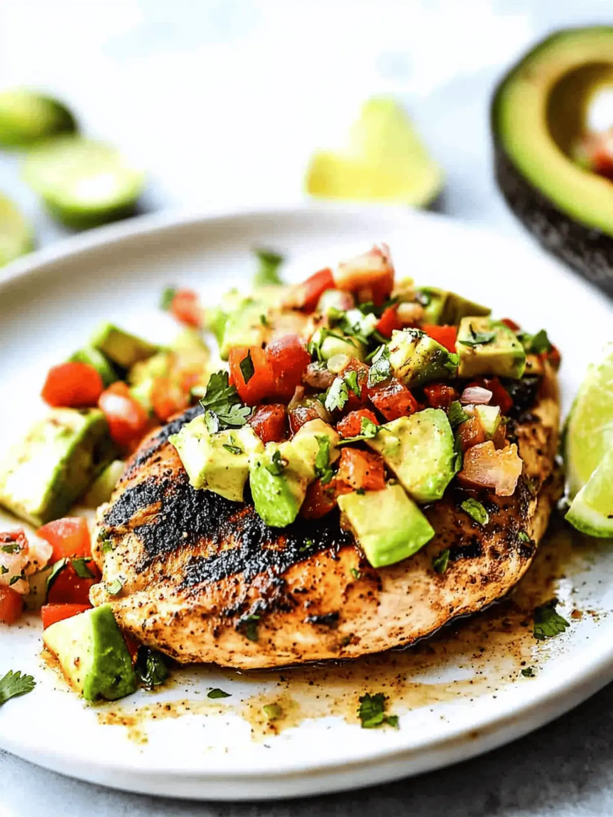 Fiesta Lime Chicken Recipe with Avocado