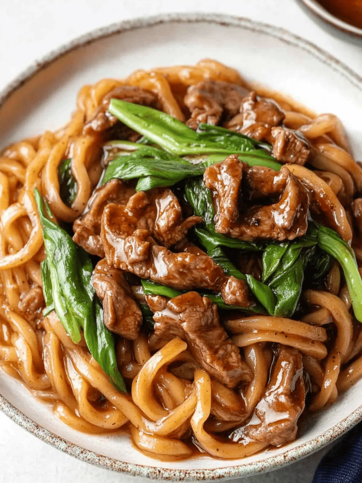 Simple Black Pepper Beef Udon