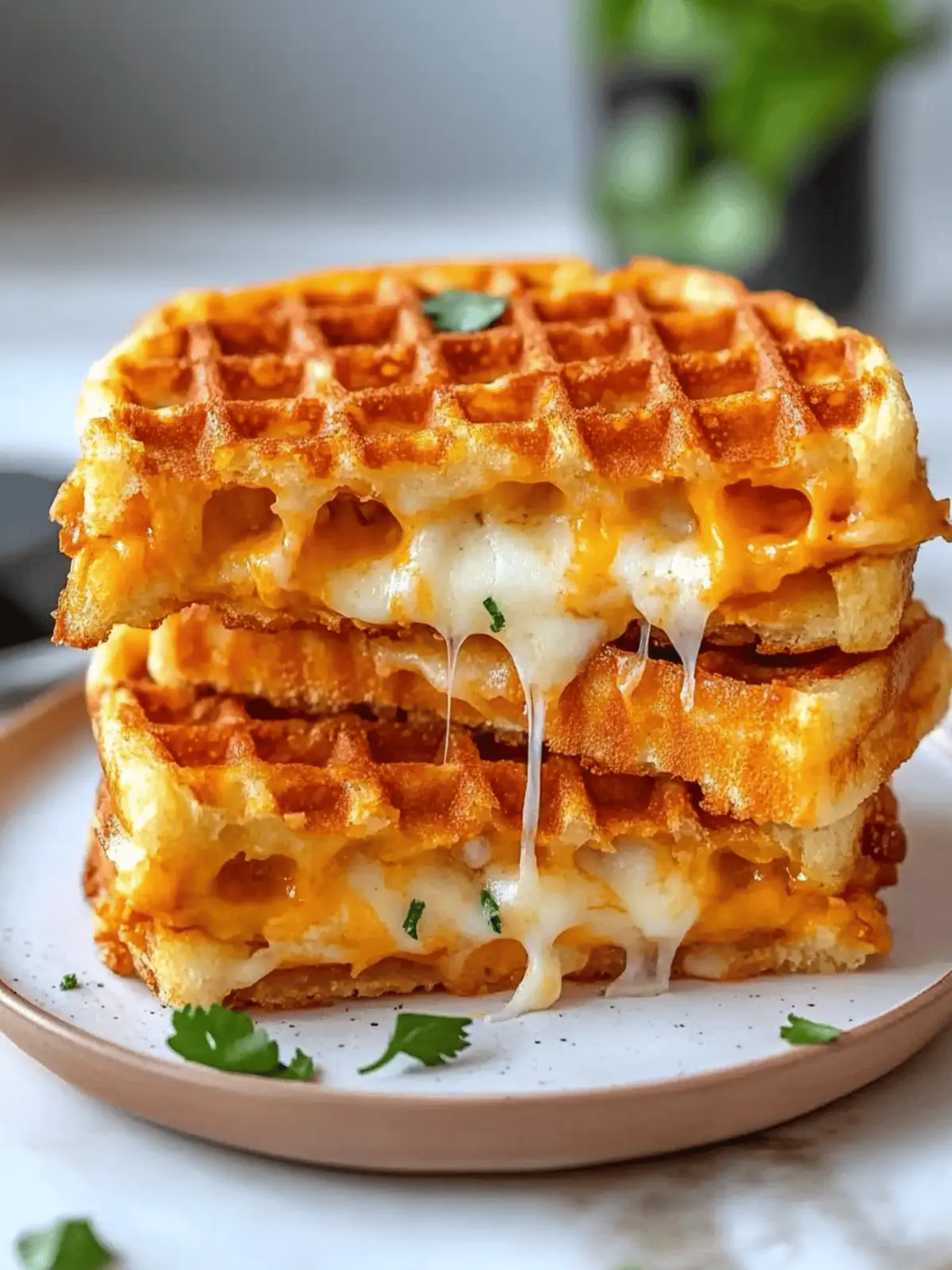 Low Carb Grilled Cheese Chaffle That's Irresistibly Cheesy