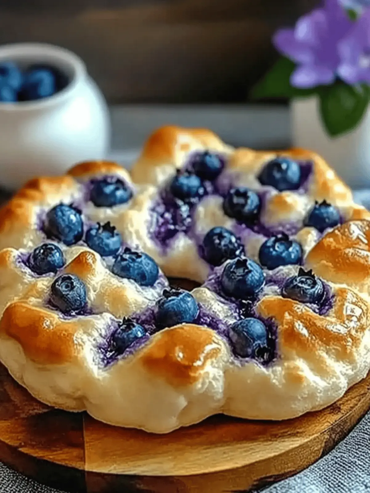 Cottage Cheese Blueberry Cloud Bread