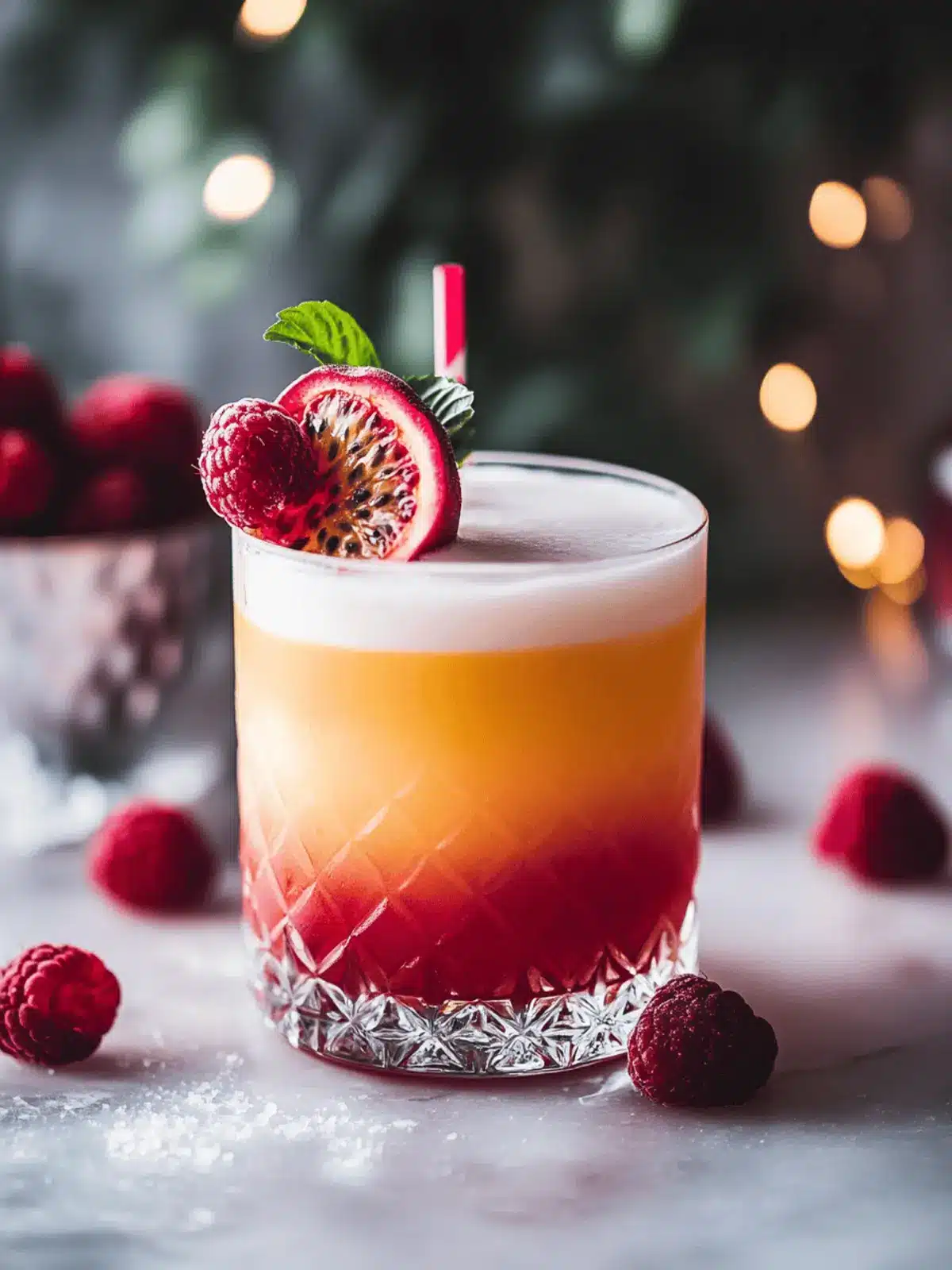 Raspberry Passionfruit Tequila Sour - Sip into Tropical Bliss