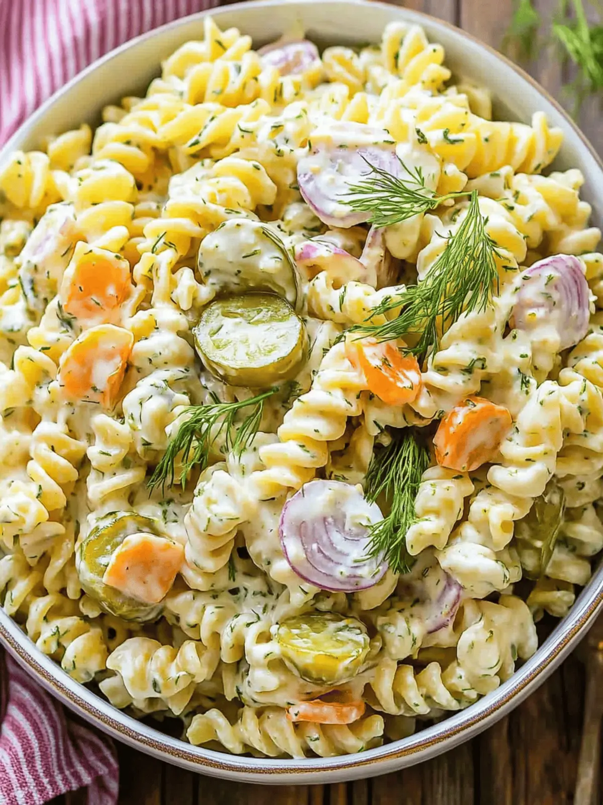 Dill Pickle Pasta Salad