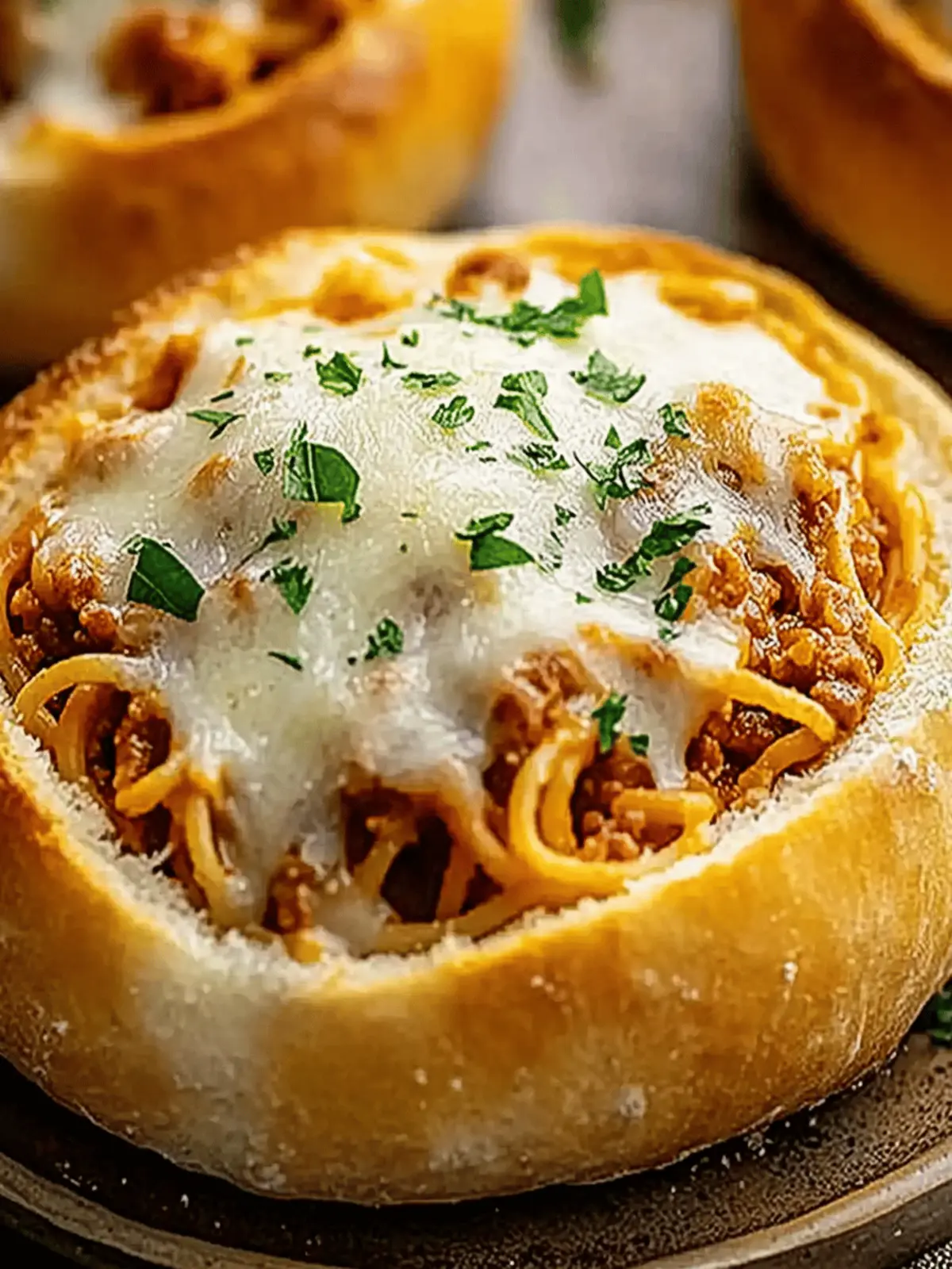 Cozy Up with Spaghetti Garlic Bread Bowls for Comfort Delight