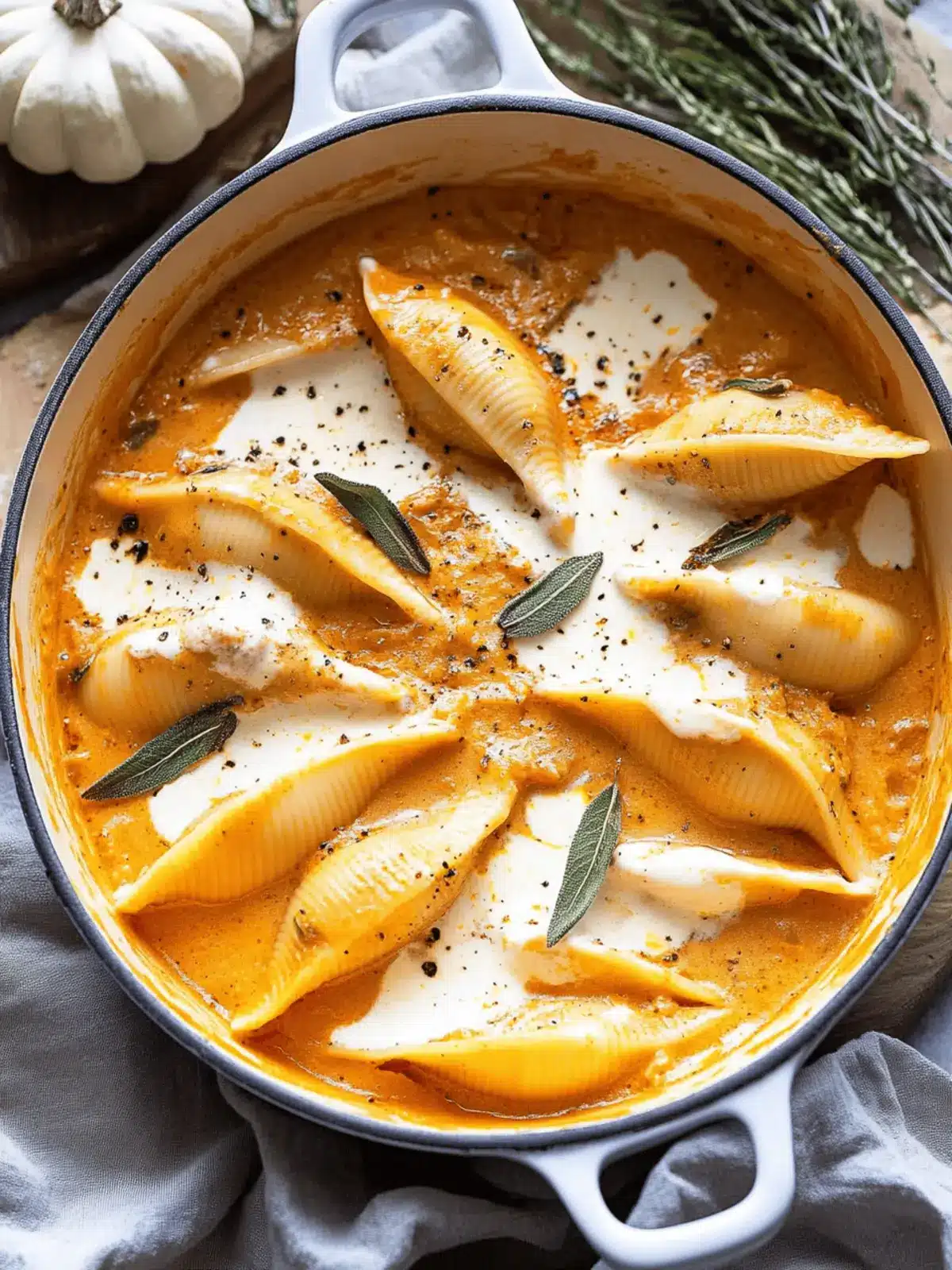 Stuffed Shells with Pumpkin Cream Sauce for Cozy Nights Stuffed Shells With Pumpkin Cream Sauce