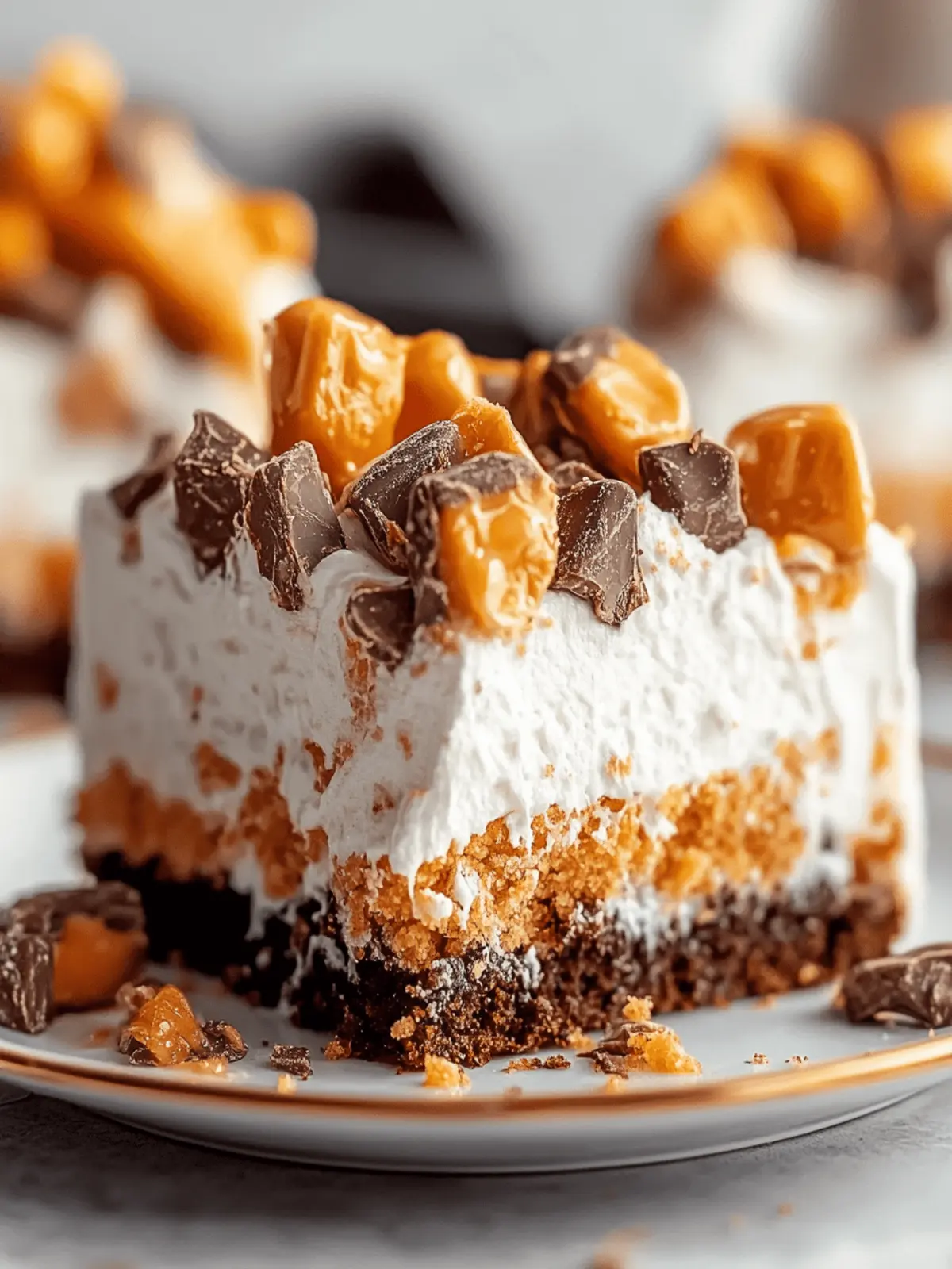 Butterfinger Poke Cake