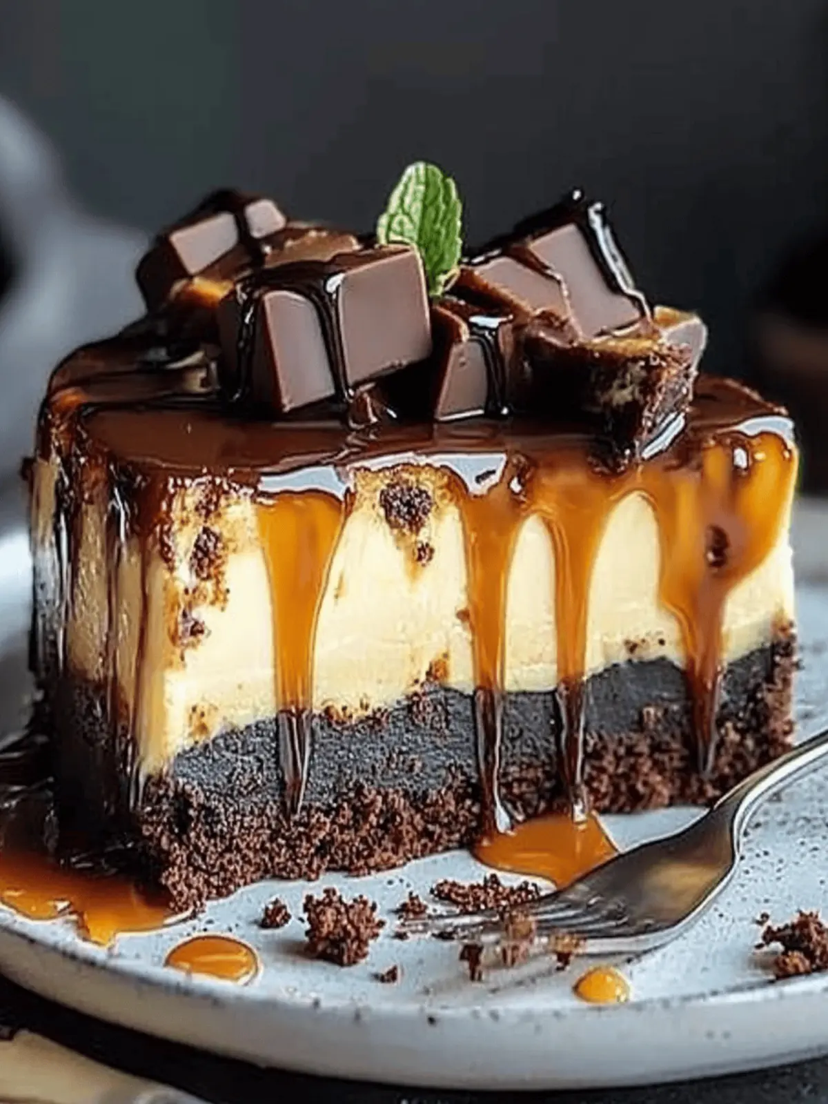 Indulge in the Ultimate Caramel Brownie Cheesecake Delight Caramel Brownie Cheesecake
