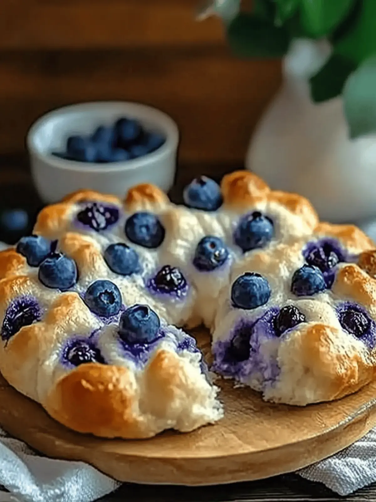 Cottage Cheese Blueberry Cloud Bread