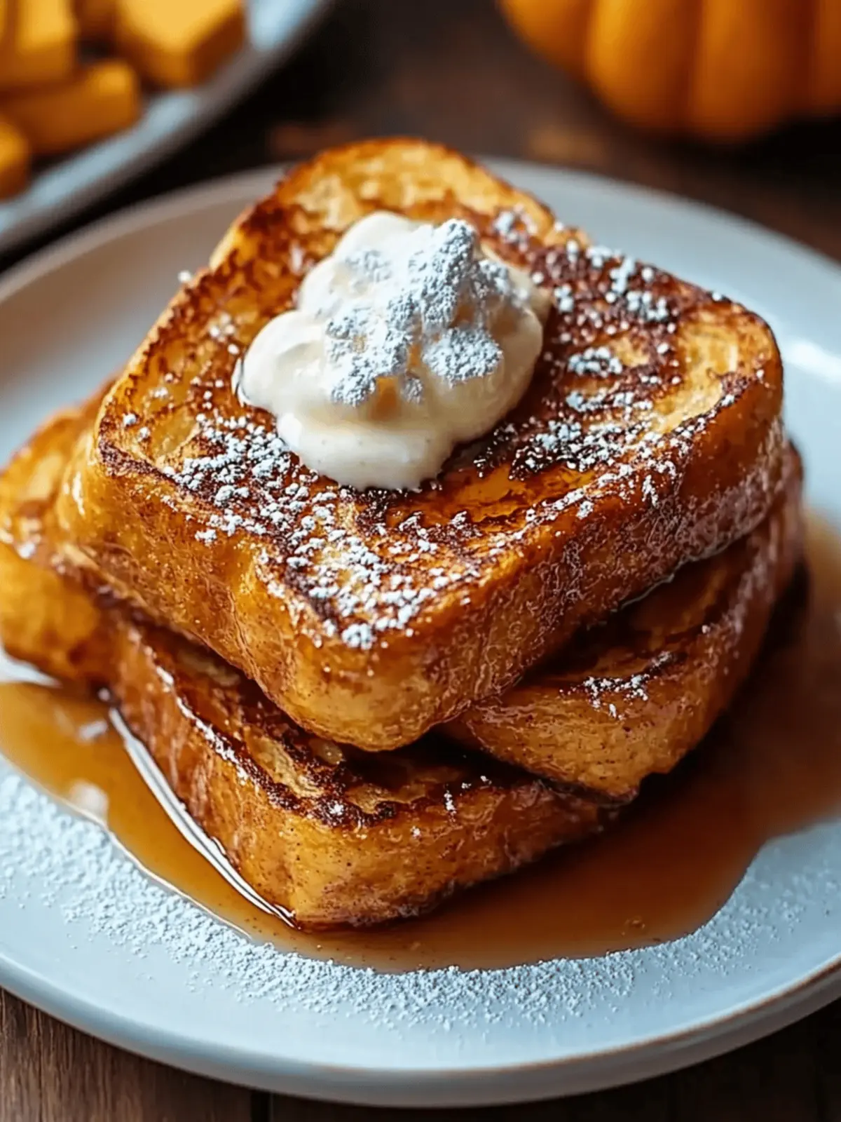 Pumpkin French Toast Breakfast