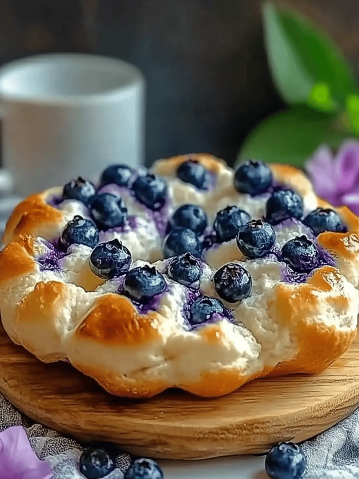 Cottage Cheese Blueberry Cloud Bread