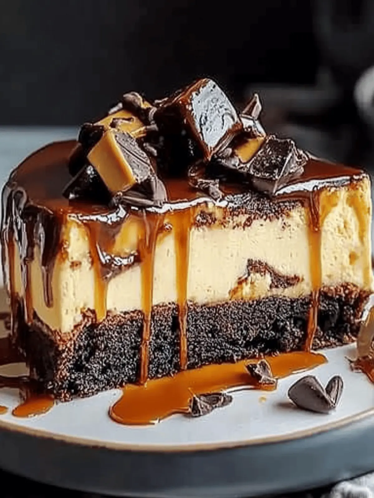 Caramel Brownie Cheesecake