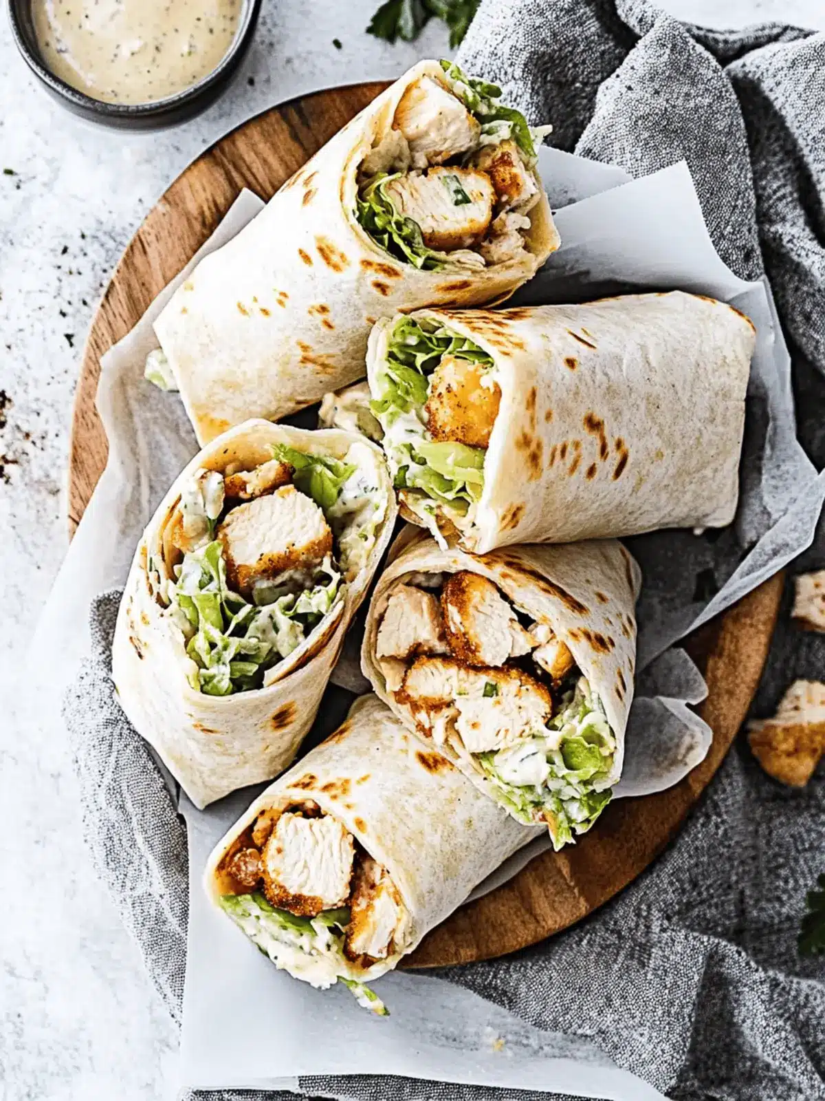 Delicious Chicken Caesar Wraps for Quick Lunch Bliss