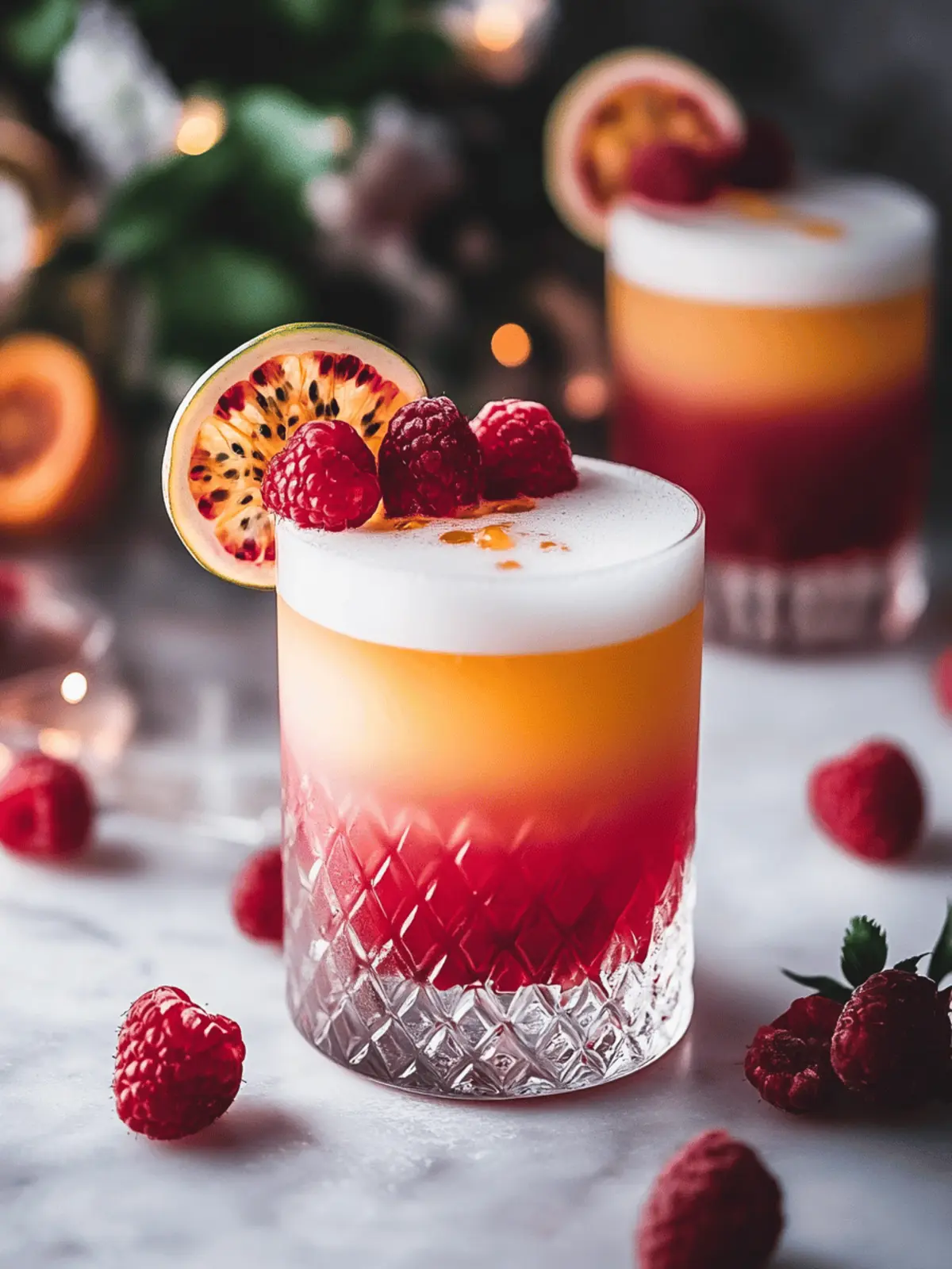 Raspberry Passionfruit Tequila Sour - Sip into Tropical Bliss