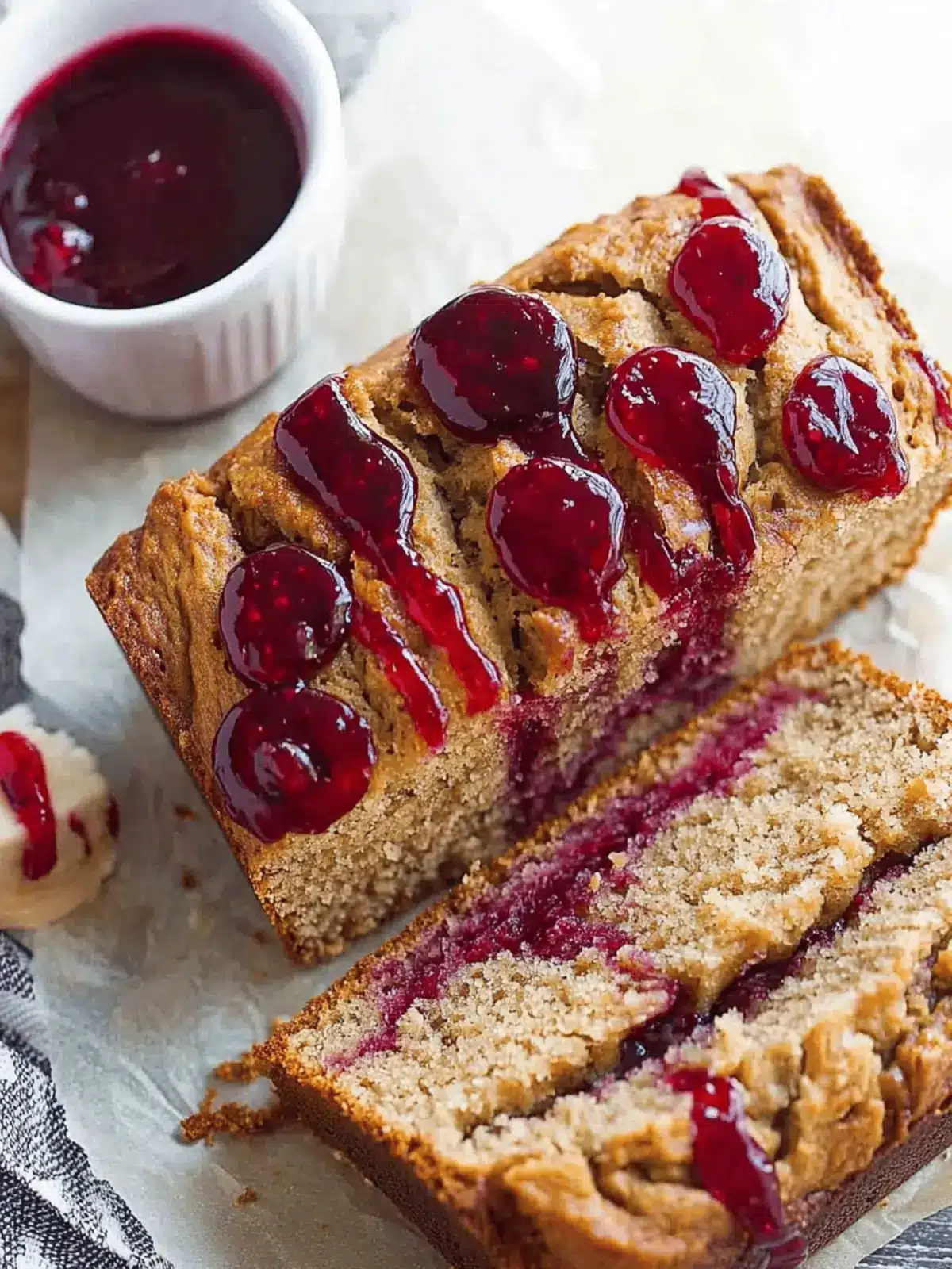 Peanut Butter & Jelly Banana Bread for a Nostalgic Bite