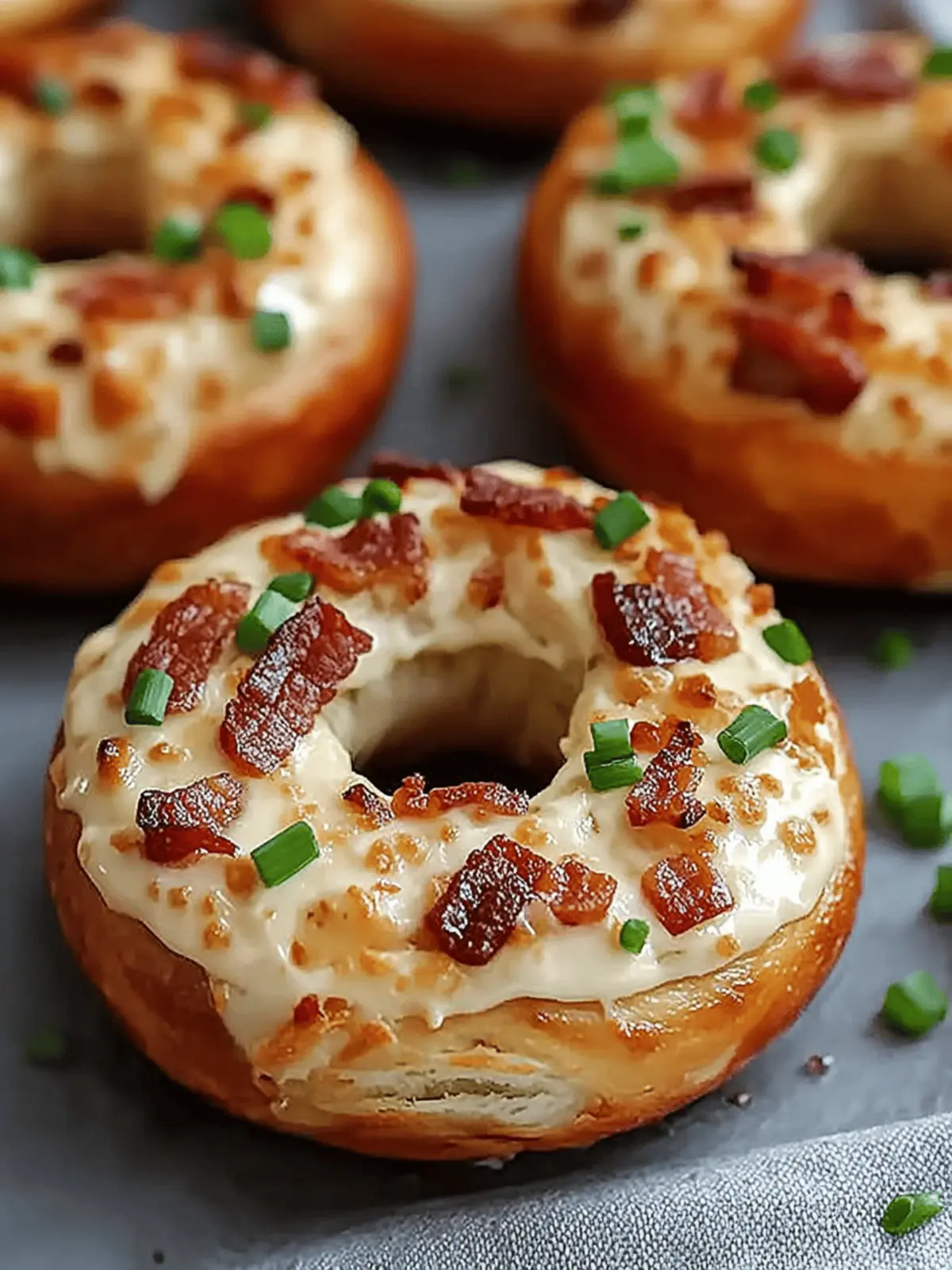 Bacon Cream Cheese Bagels