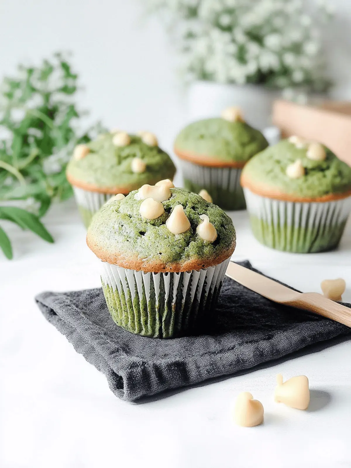 White Chocolate Matcha Muffins