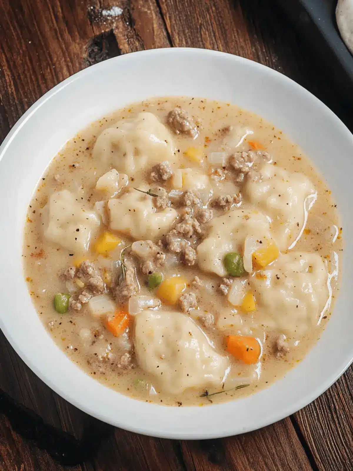 Ground Beef and Dumplings: Cozy Comfort Food in One Pan