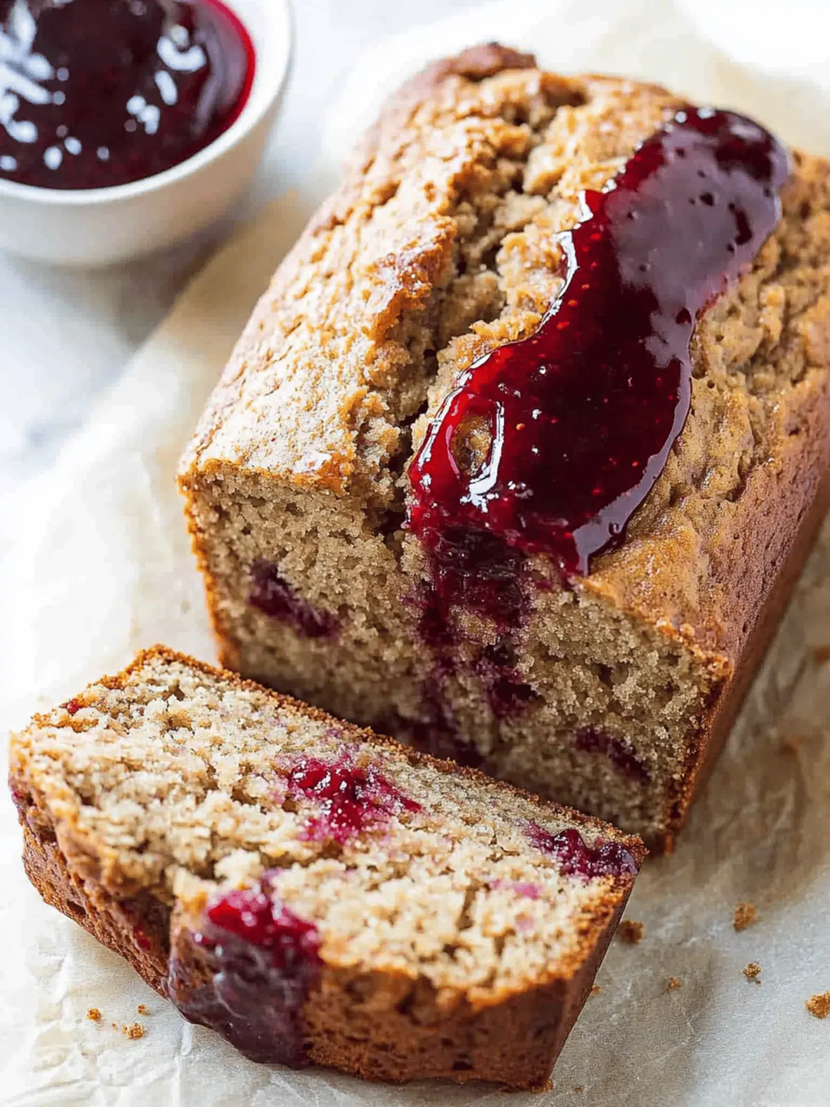 Peanut Butter & Jelly Banana Bread for a Nostalgic Bite