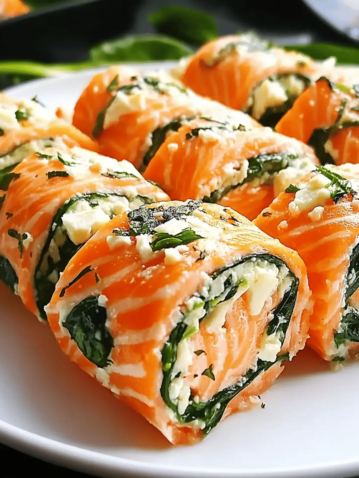 Spinach & Feta Stuffed Salmon Pinwheels for Dinner Bliss
