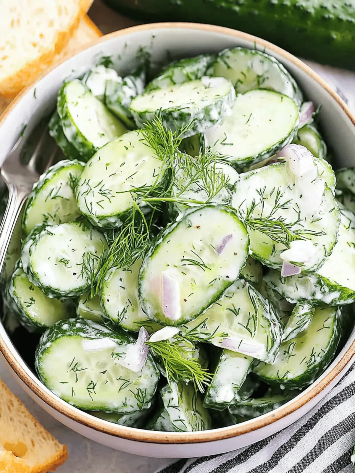 Crisp Cucumber Dill Salad with Creamy Yogurt Bliss