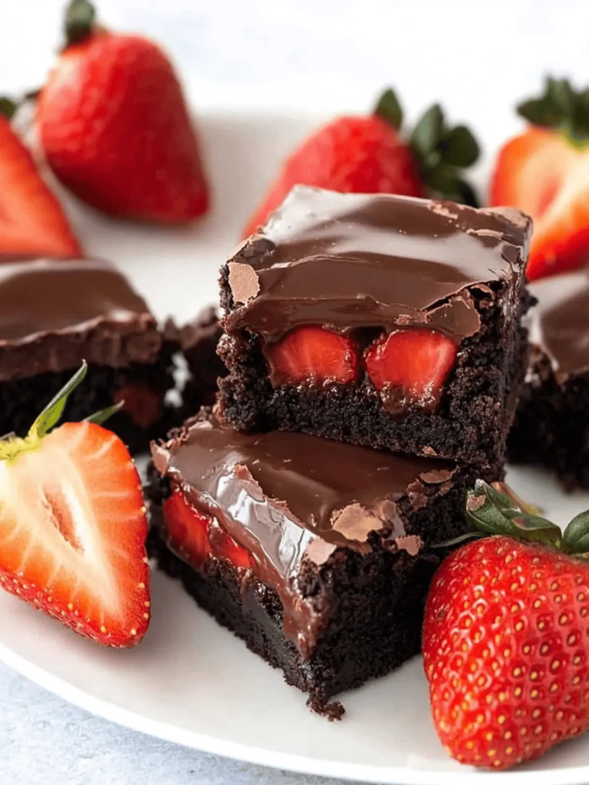 Chocolate Covered Strawberry Brownies