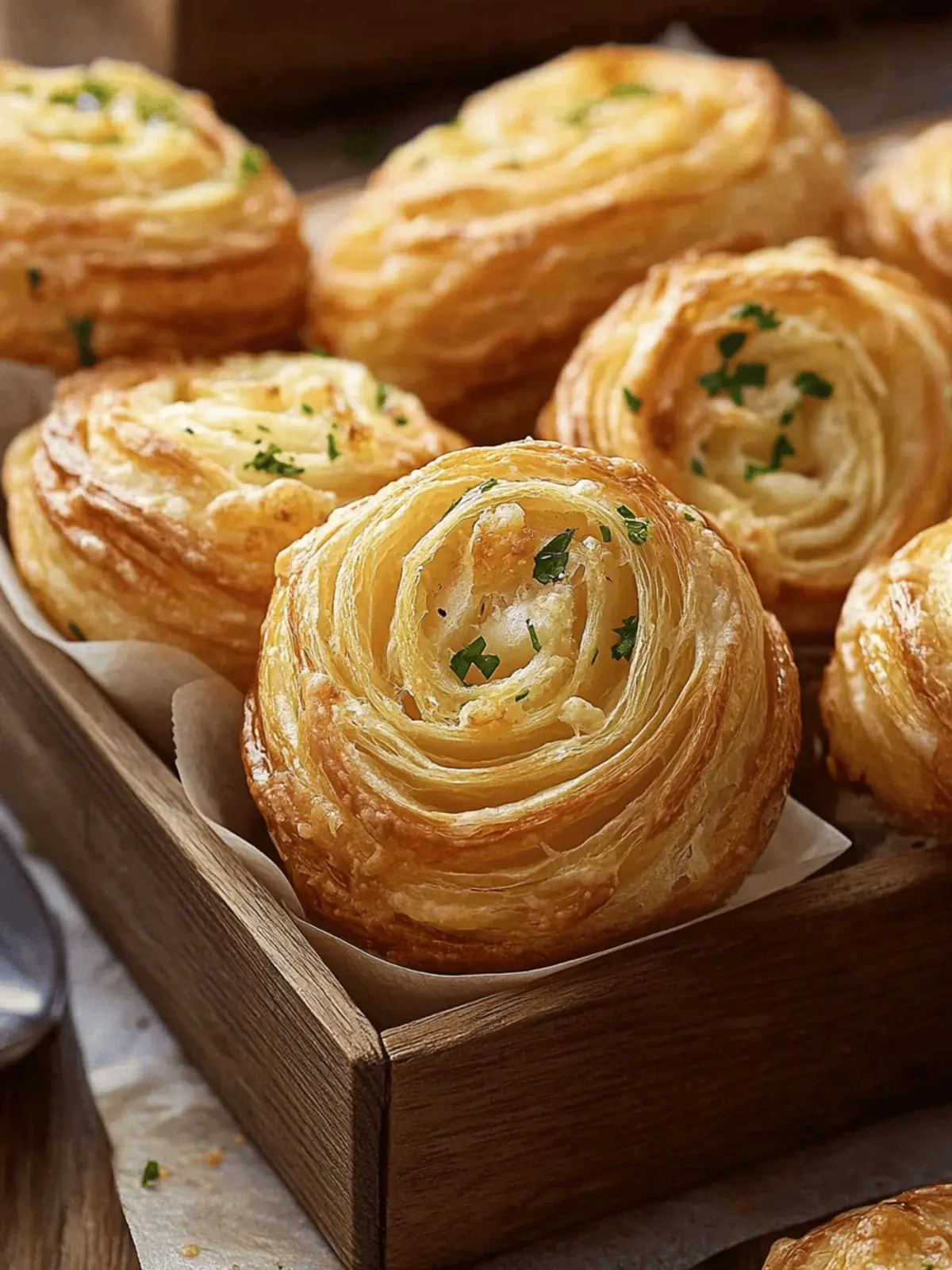 Cheesy Garlic Cruffin