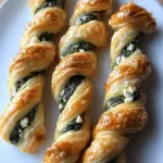 Spinach Feta Puff Pastry Twists