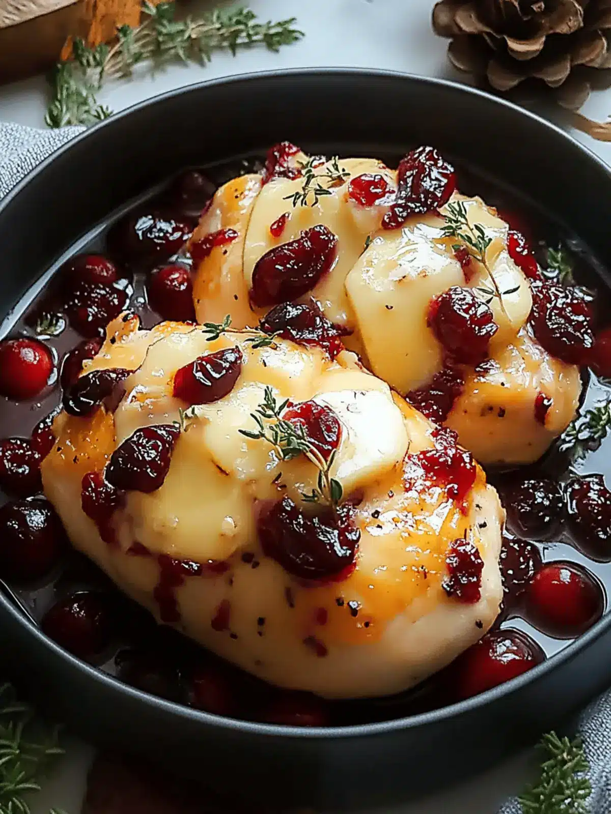 Cranberry Brie Stuffed Chicken