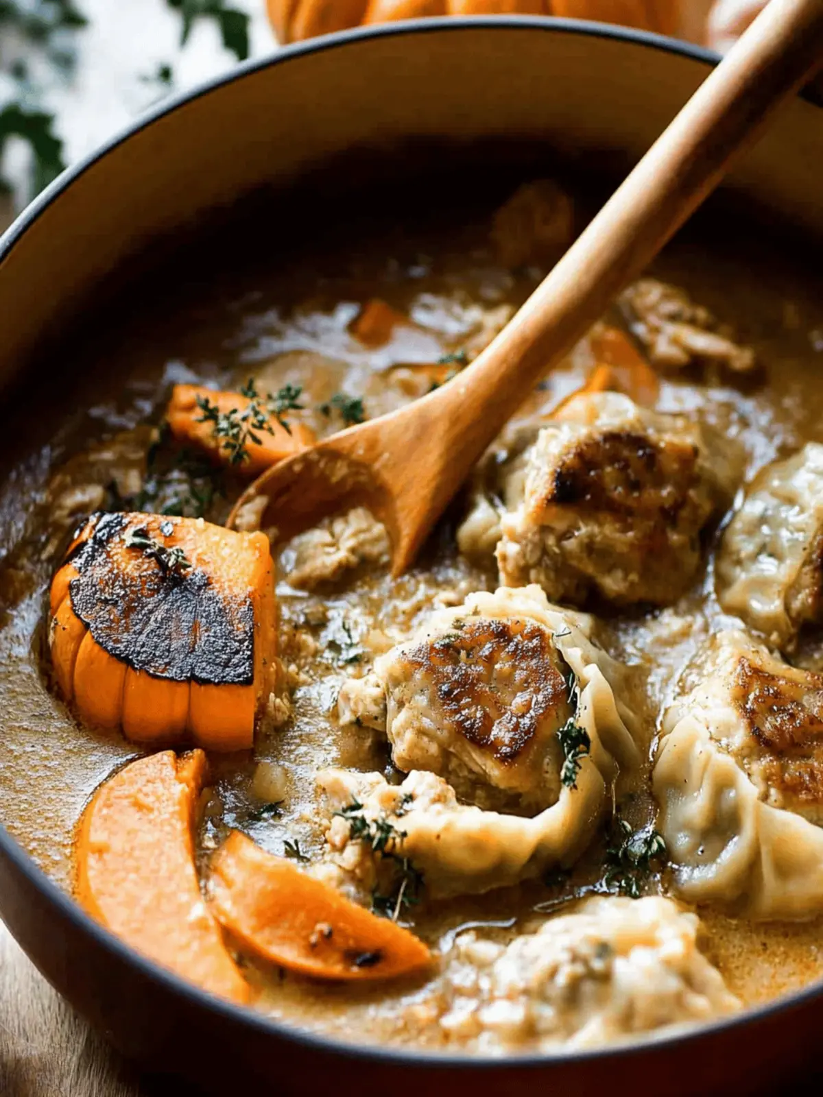 Savor Cozy Chicken and Pumpkin Dumplings for Fall Comfort Chicken and Pumpkin Dumplings