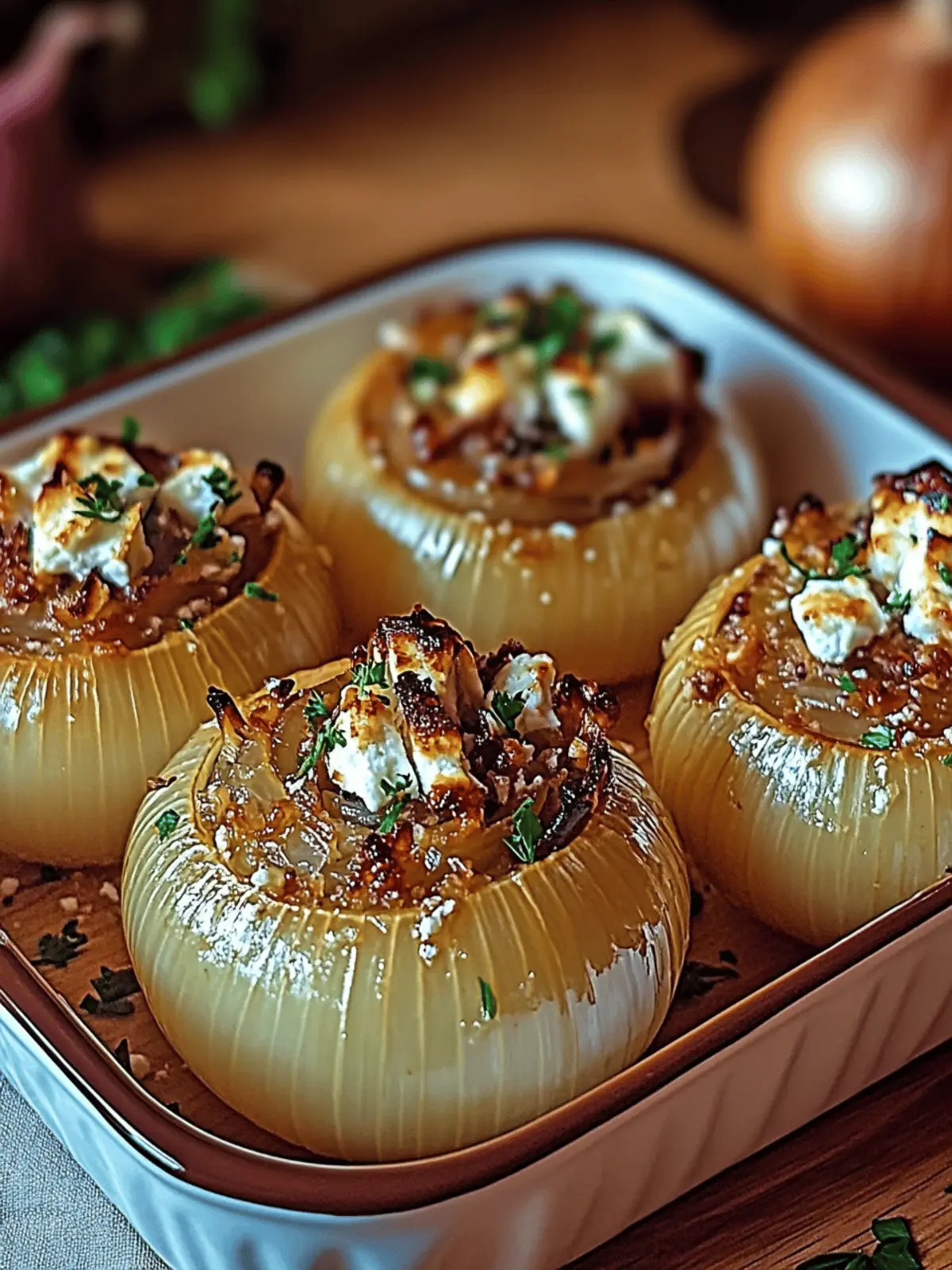 Greek Stuffed Onions