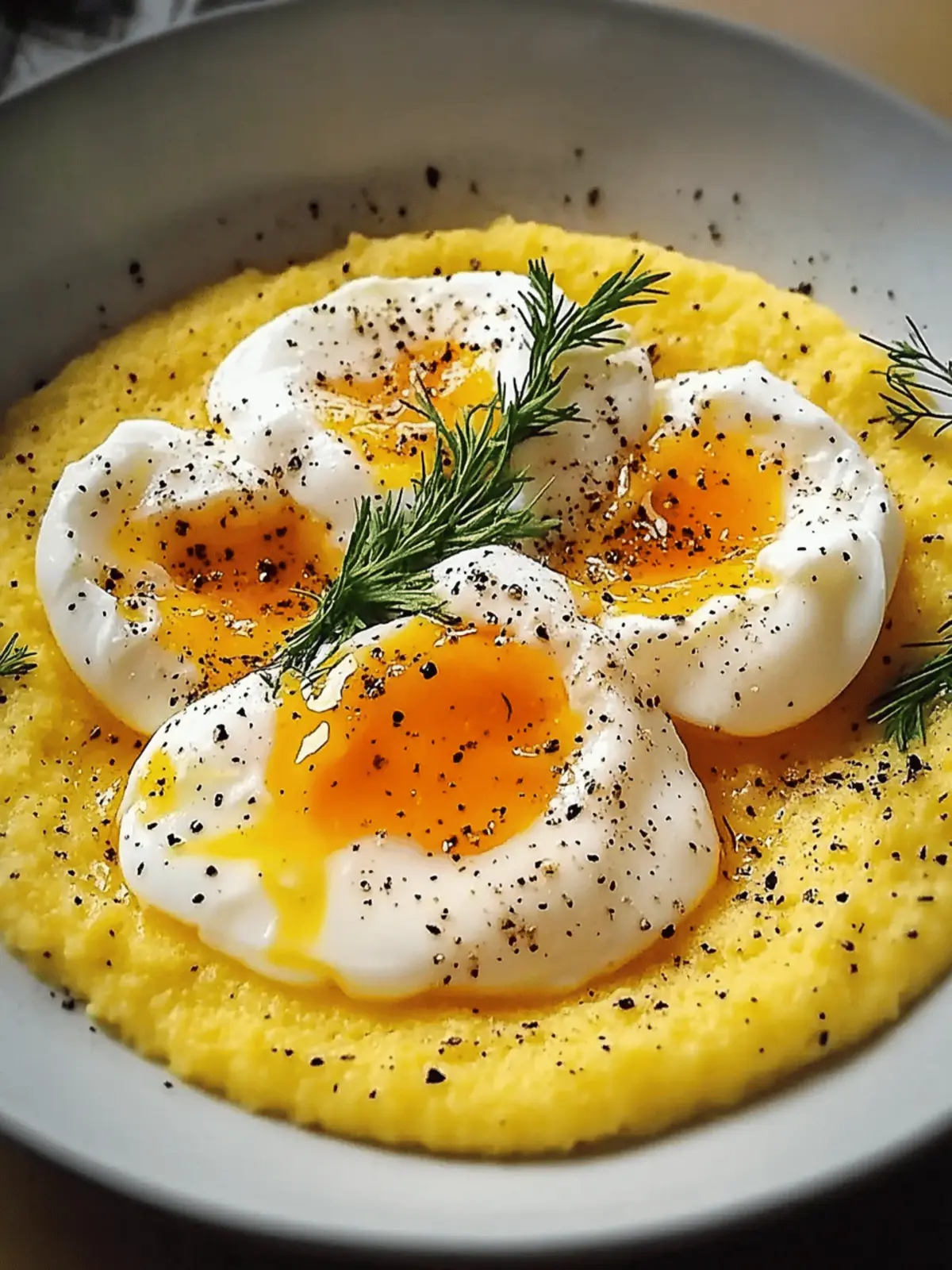 Creamy Polenta with Poached Eggs