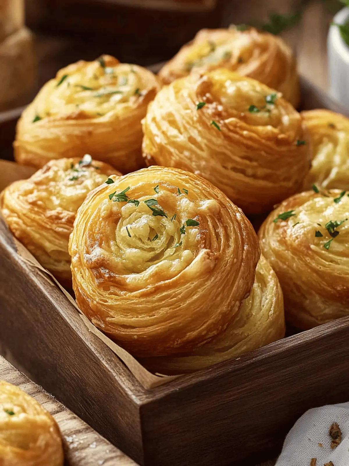 Cheesy Garlic Cruffin